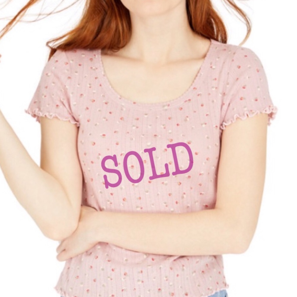 Printed Pointelle-Knit T-shirt